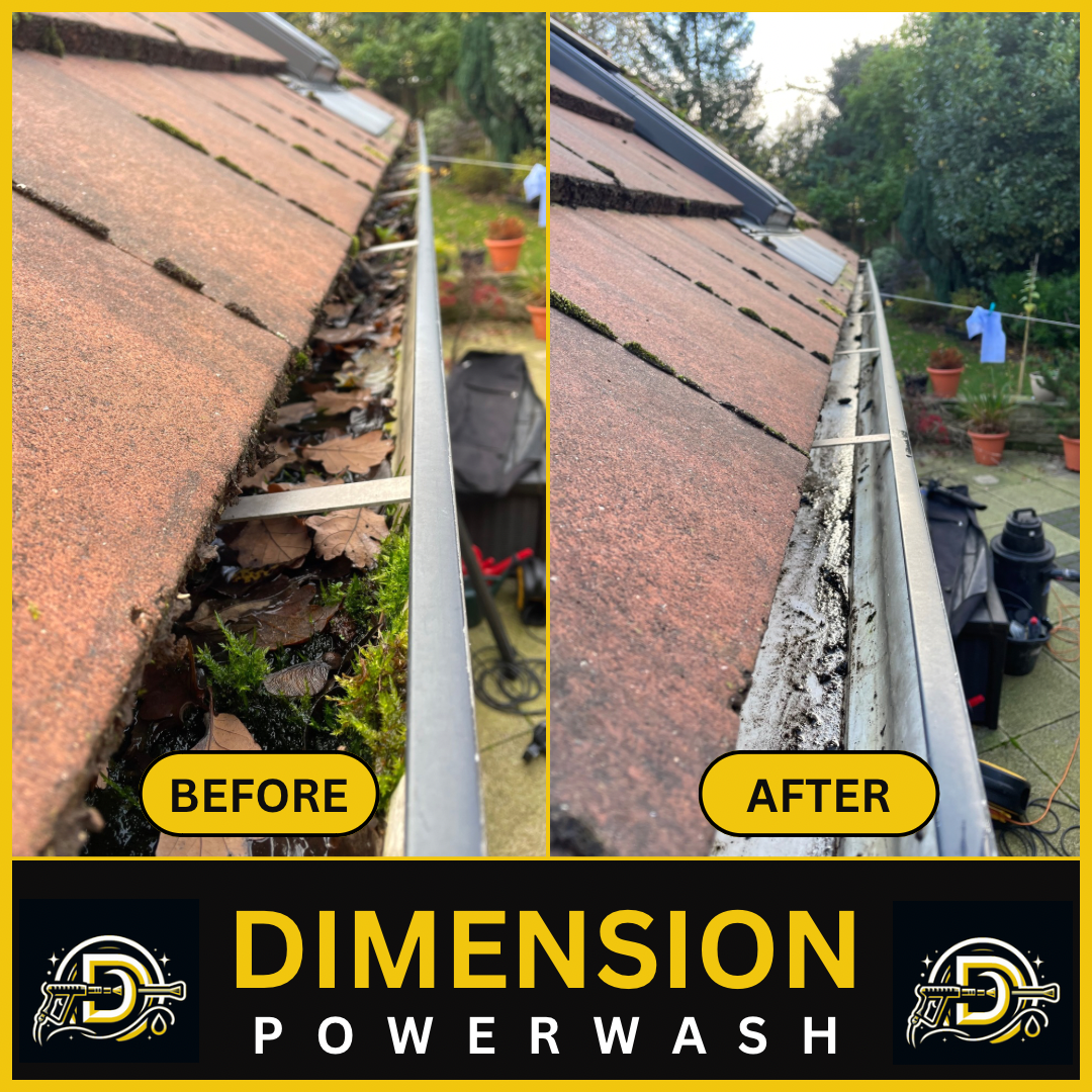 Gutter Cleaning Before After